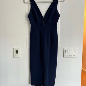 Alice + Olivia Deep Blue Backless Dress